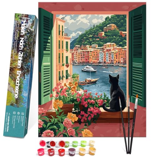 Bougimal Malen Nach Zahlen Erwachsene Tiere Ohen Rahmen inklusive Pinsel und Acrylfarben - 40 x 50 cm, Kätzchen im Wohnzimmer 2 Bougimal Malen Nach Zahlen Erwachsene Tiere Ohen Rahmen inklusive Pinsel und Acrylfarben - 40 x 50 cm, Kätzchen im Wohnzimmer 2 von Bougimal
