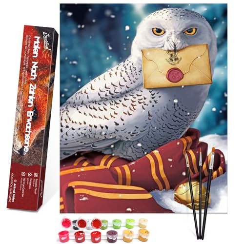 Bougimal Malen Nach Zahlen Erwachsene Tiere Ohne Rahmen inklusive Pinsel und Acrylfarben - 40 x 50 cm, Anime Eule Bougimal Malen Nach Zahlen Erwachsene Tiere Ohne Rahmen inklusive Pinsel und Acrylfarben - 40 x 50 cm, Anime Eule von Bougimal