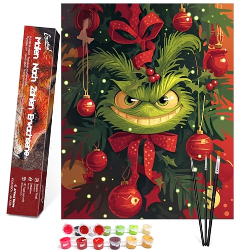 Bougimal Malen Nach Zahlen Erwachsene Weihnachten ohne Rahmen inklusive Pinsel und Acrylfarben - 40 x 50 cm, Weihnachtsbeleuchtung Bougimal Malen Nach Zahlen Erwachsene Weihnachten ohne Rahmen inklusive Pinsel und Acrylfarben - 40 x 50 cm, Weihnachtsbeleuchtung von Bougimal