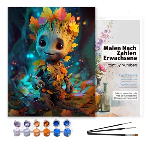 Bougimal Malen nach Zahlen Erwachsene, DIY Handgemalt Ölgemälde Kit Mit 3 Pinseln und Acrylfarbe, Als Geschenk 40X50CM, Ohne Rahmen, Waldgeist Bougimal Malen nach Zahlen Erwachsene, DIY Handgemalt Ölgemälde Kit Mit 3 Pinseln und Acrylfarbe, Als Geschenk 40X50CM, Ohne Rahmen, Waldgeist von Bougimal
