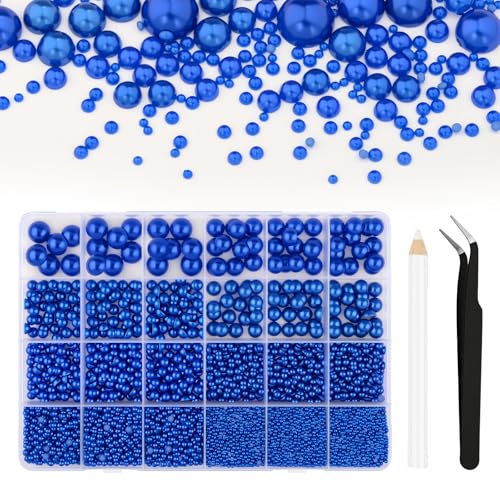 Bouiexye 13000 Stück Blau Perlen mit Flacher Rückseite 2/3/4/5/6/8/10mm Halbrunde Perlen für Heimwerker Bastelarbeiten Nagelkunst Schuhe Handyhüllen Usw Bouiexye 13000 Stück Blau Perlen mit Flacher Rückseite 2/3/4/5/6/8/10mm Halbrunde Perlen für Heimwerker Bastelarbeiten Nagelkunst Schuhe Handyhüllen Usw von Bouiexye