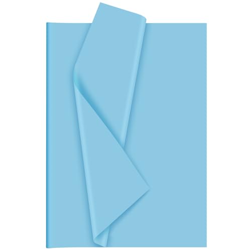 Bouiexye Blau Seidenpapier für Geschenktüten 60 Blatt Seidenpapier Bulk 51x37cm Weihnachten Seidenpapier zum Verpacken Verpackungspapier für Füller Blumen Geburtsta Hochzeit Dekor von Bouiexye