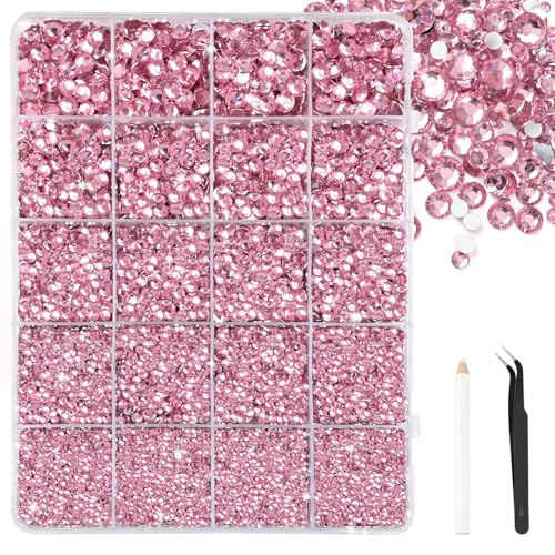 Bouiexye Hellrosa Strasssteinen Set 28000 Stück Nailart Strasssteine Mit 1 Pinzette und Stift Geeignet für die DIY Dekoration von Kleidung Schuhen Nagelkunst Malerei usw Bouiexye Hellrosa Strasssteinen Set 28000 Stück Nailart Strasssteine Mit 1 Pinzette und Stift Geeignet für die DIY Dekoration von Kleidung Schuhen Nagelkunst Malerei usw von Bouiexye
