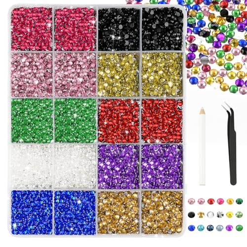 Bouiexye Regenbogenfarben Strasssteinen Set 28000 Stück Nailart Strasssteine Mit 1 Pinzette und Stift Geeignet für die DIY Dekoration von Kleidung Schuhen Nagelkunst Malerei usw Bouiexye Regenbogenfarben Strasssteinen Set 28000 Stück Nailart Strasssteine Mit 1 Pinzette und Stift Geeignet für die DIY Dekoration von Kleidung Schuhen Nagelkunst Malerei usw von Bouiexye