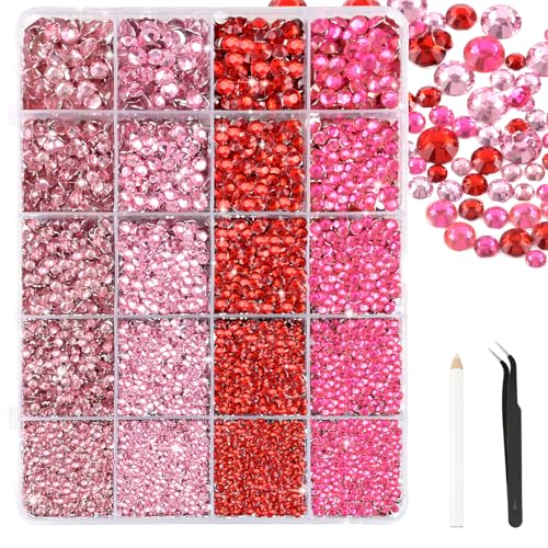 Bouiexye Rosa System Strasssteinen Set 28000 Stück Nailart Strasssteine Mit 1 Pinzette und Stift Geeignet für die DIY Dekoration von Kleidung Schuhen Nagelkunst Malerei usw Bouiexye Rosa System Strasssteinen Set 28000 Stück Nailart Strasssteine Mit 1 Pinzette und Stift Geeignet für die DIY Dekoration von Kleidung Schuhen Nagelkunst Malerei usw von Bouiexye