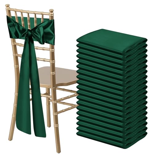 Bouiexye Stuhl-Schärpen aus Satin, Stuhlschleifen, Universal-Stuhlband, Rückenband, Schärpe für Hochzeit, Party, Empfang, Veranstaltungen, Bankette, Hotel, Event, Stuhlbezug, Dekoration (17,8 x 274,3 von Bouiexye