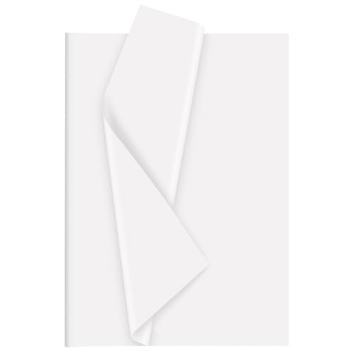 Bouiexye Weiß Seidenpapier für Geschenktüten 60 Blatt Seidenpapier Bulk 51x37cm Weihnachten Seidenpapier zum Verpacken Verpackungspapier für Füller Blumen Geburtsta Hochzeit Dekor von Bouiexye