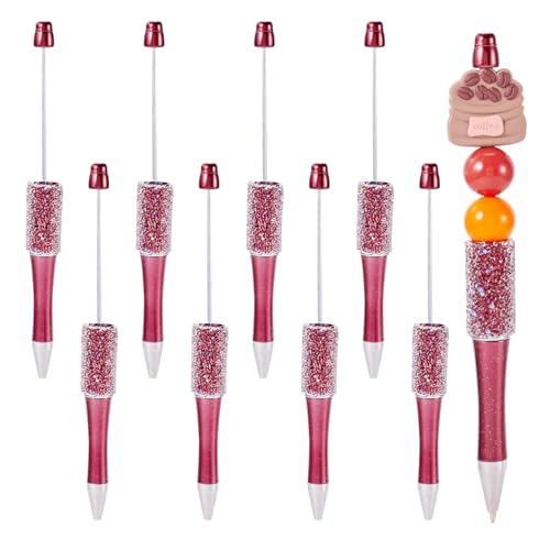 Boutigem 10 Stück DIY Perlenstifte Kunststoff Perlen Diamant Stift Strass Kristall Perlen Stifte für Büro Schule Student Lehrer Stift Dekor Zubehör, Weinrot Boutigem 10 Stück DIY Perlenstifte Kunststoff Perlen Diamant Stift Strass Kristall Perlen Stifte für Büro Schule Student Lehrer Stift Dekor Zubehör, Weinrot von Boutigem