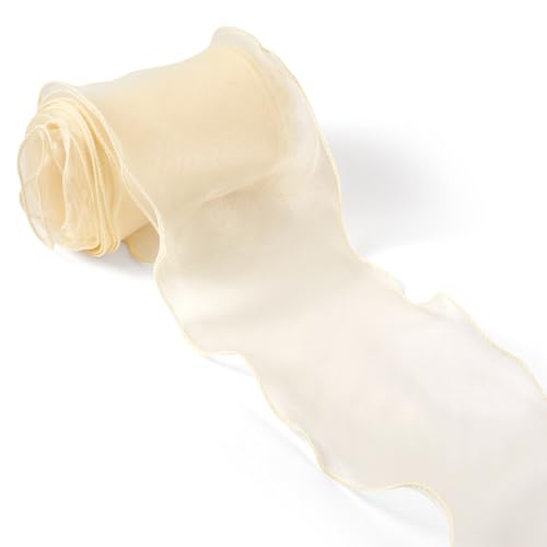 Boutigem 12 m Organzaband, durchscheinendes Organzaband, Drahtbänder für Schleifen, Verpackungen, Hochzeitseinladungen, Blumenstrauß, Girlande, Weihnachtsfeier, Dekoration, PapayaPeitsche Boutigem 12 m Organzaband, durchscheinendes Organzaband, Drahtbänder für Schleifen, Verpackungen, Hochzeitseinladungen, Blumenstrauß, Girlande, Weihnachtsfeier, Dekoration, PapayaPeitsche von Boutigem