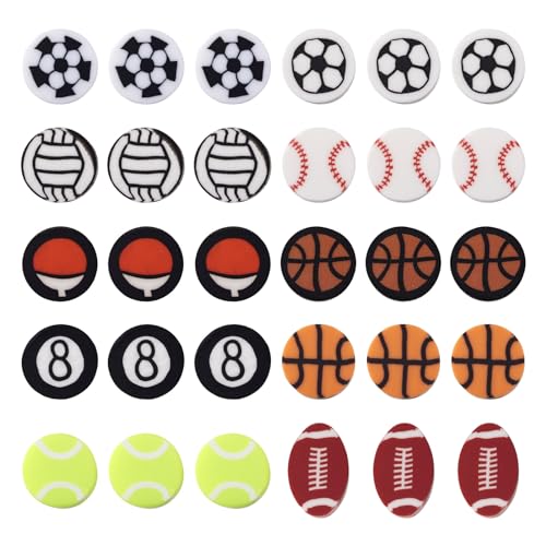 Boutigem 200 Stück bunte Sportball-Perlen für Baseball-, Basketball-, Fußball-, Rugby-, Tonperlen für Schmuckherstellung, Bastelarbeiten von Boutigem