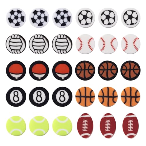 Boutigem 200 Stück bunte Sportball-Perlen für Baseball-, Basketball-, Fußball-, Rugby-, Tonperlen für Schmuckherstellung, Bastelarbeiten Boutigem 200 Stück bunte Sportball-Perlen für Baseball-, Basketball-, Fußball-, Rugby-, Tonperlen für Schmuckherstellung, Bastelarbeiten von Boutigem
