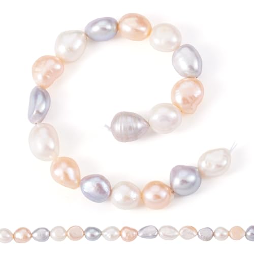 Boutigem 34 Stück natürliche Perlen, 8 mm, Süßwasser-Zuchtperlen, oval, lose Abstandshalter, Perlen für selbstgemachte Halsketten, Armbänder, Ohrringe, Schmuckherstellung Boutigem 34 Stück natürliche Perlen, 8 mm, Süßwasser-Zuchtperlen, oval, lose Abstandshalter, Perlen für selbstgemachte Halsketten, Armbänder, Ohrringe, Schmuckherstellung von Boutigem