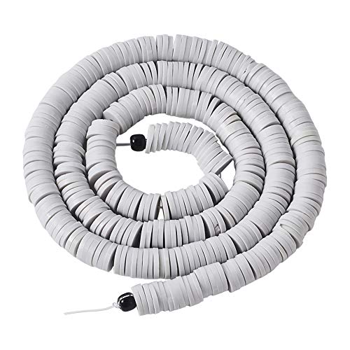 Boutigem 380 Stück flache runde Modelliermassen-Perlen, 6 mm Scheibe, lose Perlen für Halsketten, Armbänder, Schmuckherstellung, Hellgrau Boutigem 380 Stück flache runde Modelliermassen-Perlen, 6 mm Scheibe, lose Perlen für Halsketten, Armbänder, Schmuckherstellung, Hellgrau von Boutigem