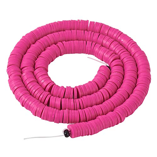 Boutigem 380 Stück flache runde Modelliermassen-Perlen, 6 mm Scheibe, lose Perlen für Halsketten, Armbänder, Schmuckherstellung, Kamelie Boutigem 380 Stück flache runde Modelliermassen-Perlen, 6 mm Scheibe, lose Perlen für Halsketten, Armbänder, Schmuckherstellung, Kamelie von Boutigem