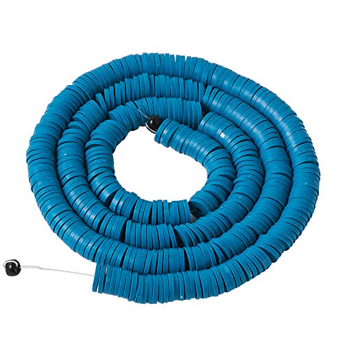 Boutigem 380 Stück flache runde Modelliermassen-Perlen, 6 mm Scheibe, lose Perlen für Halsketten, Armbänder, Schmuckherstellung, Stahlblau von Boutigem