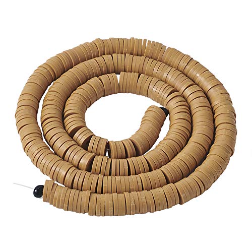 Boutigem 380 Stück flache runde Modelliermassen-Perlen, 8 mm Scheibe, lose Perlen für Halsketten, Armbänder, Schmuckherstellung, Peru Boutigem 380 Stück flache runde Modelliermassen-Perlen, 8 mm Scheibe, lose Perlen für Halsketten, Armbänder, Schmuckherstellung, Peru von Boutigem