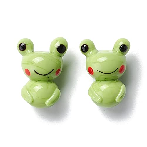 Boutigem 5 handgefertigte Frosch-Perlen mit niedlichem Tiermotiv, für Schmuckherstellung, DIY-Armband, Halskette, Ohrringe, Dekorationszubehör, Geschenke von Boutigem