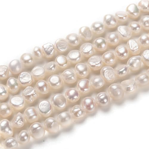 Boutigem 60 Stück unregelmäßige natürliche Süßwasserperlen, 5 ~ 6 mm, für Halsketten, Armbänder, Schmuckherstellung, Bastelarbeiten Boutigem 60 Stück unregelmäßige natürliche Süßwasserperlen, 5 ~ 6 mm, für Halsketten, Armbänder, Schmuckherstellung, Bastelarbeiten von Boutigem