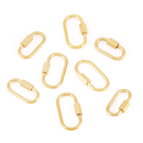Boutigem 8 Stück Edelstahl-Ketten, Schnellverbindungen, 4 Stile, Kettenhaken, Verschluss, Schraubverschluss, Karabiner für DIY-Schlüsselanhänger, Armband, Schmuckherstellung Boutigem 8 Stück Edelstahl-Ketten, Schnellverbindungen, 4 Stile, Kettenhaken, Verschluss, Schraubverschluss, Karabiner für DIY-Schlüsselanhänger, Armband, Schmuckherstellung von Boutigem
