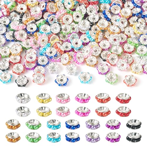 Boutigem Abstandshalter aus Messing, 10 mm, Wellenkante, lose Abstandshalter, Perlen für Perlenstifte, Schlüsselanhänger, DIY, Armband, Halskette, Ohrringe, Schmuckherstellung, 200 Stück von Boutigem