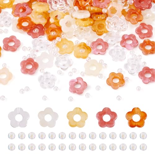 Boutigem Acryl-Blumen-Perlen, Doppelloch, hohl, Blumenrahmen, Abstandshalter, 4 mm, runde Acrylperlen, hohle Blumen, lose Perlen für Bastelarbeiten, Ohrringe, Armbänder, Halsketten, Schlüsselband Boutigem Acryl-Blumen-Perlen, Doppelloch, hohl, Blumenrahmen, Abstandshalter, 4 mm, runde Acrylperlen, hohle Blumen, lose Perlen für Bastelarbeiten, Ohrringe, Armbänder, Halsketten, Schlüsselband von Boutigem