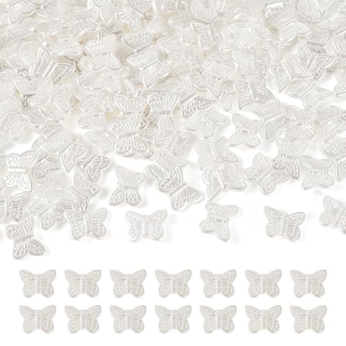 Boutigem Acryl-Schmetterlings-Perlen aus ABS-Kunststoff, Kunstperlen, Schmetterlings-Perlen, Kunststoffperlen, Insekten, Tierperlen, niedliches Insekt, Tier, ästhetische Perlen für Bastelarbeiten von Boutigem