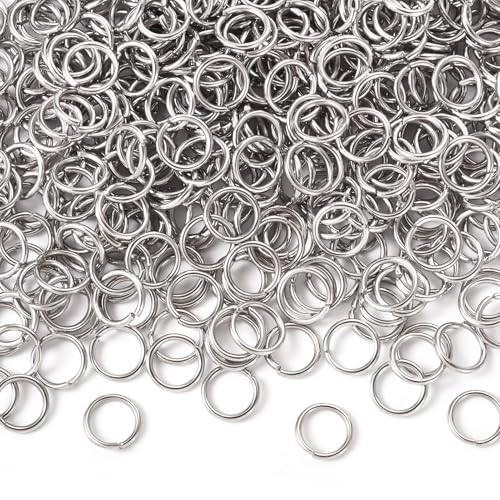 Boutigem Binderinge aus 304 Edelstahl, 6 mm, offener Bindering für Schmuckherstellung, Halskette, Reparatur, Charm-Anschlüsse, Bastelzubehör, 2000 Stück Boutigem Binderinge aus 304 Edelstahl, 6 mm, offener Bindering für Schmuckherstellung, Halskette, Reparatur, Charm-Anschlüsse, Bastelzubehör, 2000 Stück von Boutigem