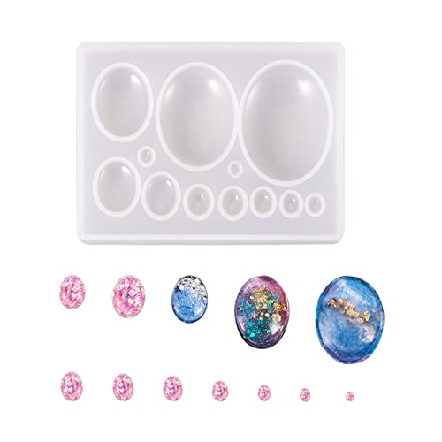 Boutigem Cabochon Edelsteine Harz Silikonform Ovale Kuppel Epoxidharz Form für DIY Schmuck Anhänger Armband Halskette Ohrring Kunst Handwerk Herstellung Boutigem Cabochon Edelsteine Harz Silikonform Ovale Kuppel Epoxidharz Form für DIY Schmuck Anhänger Armband Halskette Ohrring Kunst Handwerk Herstellung von Boutigem