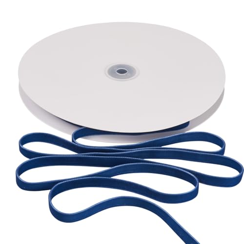 Boutigem Doppelseitiges Samtband für Geschenkverpackungen, Hochzeit, Weihnachten, Schleifen, Blumenstrauß, Heimdekoration, 20 m, Marineblau von Boutigem