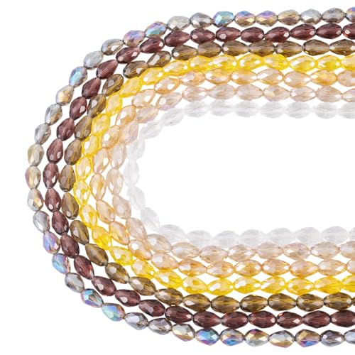Boutigem Glasperlen, 6 mm, transparent, galvanisiert, 7 Farben, facettierte Glas-Kristallperlen für Schmuckherstellung, Basteln, Halsketten, Armbänder, Ohrringe, 7 Stränge Boutigem Glasperlen, 6 mm, transparent, galvanisiert, 7 Farben, facettierte Glas-Kristallperlen für Schmuckherstellung, Basteln, Halsketten, Armbänder, Ohrringe, 7 Stränge von Boutigem