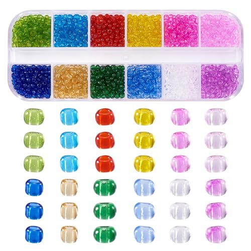 Boutigem Kleine, transparente Glasperlen, 48 g, 3 mm, bunt, rund, runde Glasperlen, lose Perlen für Halsketten, Armbänder, Schmuckherstellung, DIY Handwerk Boutigem Kleine, transparente Glasperlen, 48 g, 3 mm, bunt, rund, runde Glasperlen, lose Perlen für Halsketten, Armbänder, Schmuckherstellung, DIY Handwerk von Boutigem