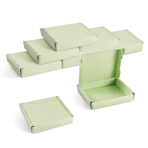 Boutigem Kleine Kartons, 10,5 x 9,5 x 2,1 cm, rechteckig, für Verpackungen, Versandtaschen, Weihnachten, Geburtstag, Hellgrün, 20 Stück Boutigem Kleine Kartons, 10,5 x 9,5 x 2,1 cm, rechteckig, für Verpackungen, Versandtaschen, Weihnachten, Geburtstag, Hellgrün, 20 Stück von Boutigem