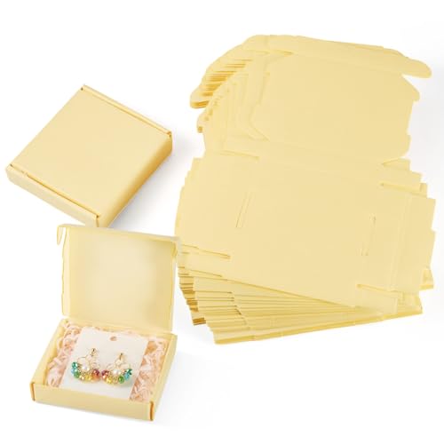 Boutigem Kleine Kartons, 10,5 x 9,5 x 2,1 cm, rechteckige Papierverpackung, für Versandtaschen, Hochzeit, Weihnachten, Geburtstag, Champagnergelb, 20 Stück Boutigem Kleine Kartons, 10,5 x 9,5 x 2,1 cm, rechteckige Papierverpackung, für Versandtaschen, Hochzeit, Weihnachten, Geburtstag, Champagnergelb, 20 Stück von Boutigem