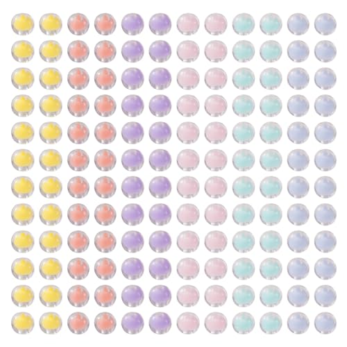 Boutigem Runde Acrylperlen in Bonbonfarben, transparent, für Armbänder, Ohrringe, Halsketten, Schmuckherstellung, 498 Stück von Boutigem