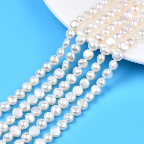 Boutigem Natürliche Süßwasser-Zuchtperlen, lose Perlen für Sommer, Strand, Halsketten, Armbänder, Schmuckherstellung, Bastelarbeiten, 50 Stück von Boutigem