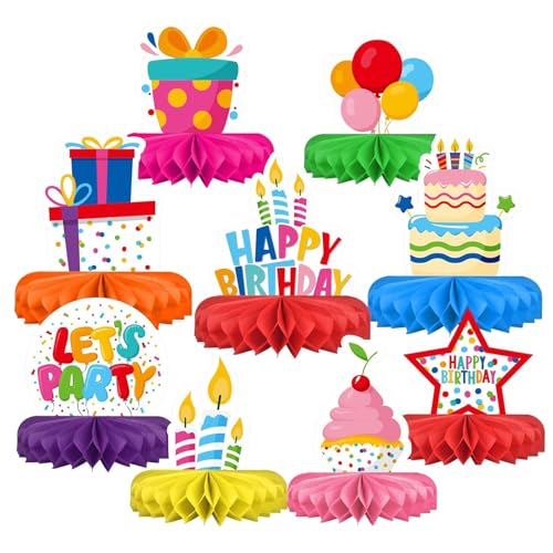Boutihao 9 Stück Bunte Happy Birthday Tischdeko, Wabenbälle Tischdeko, Honeycomb Party Dekorationen, Lustige Karneval Deko zum Aufhängen oder als Tischschmuck für Kindergeburtstag & Feste Boutihao 9 Stück Bunte Happy Birthday Tischdeko, Wabenbälle Tischdeko, Honeycomb Party Dekorationen, Lustige Karneval Deko zum Aufhängen oder als Tischschmuck für Kindergeburtstag & Feste von Boutihao