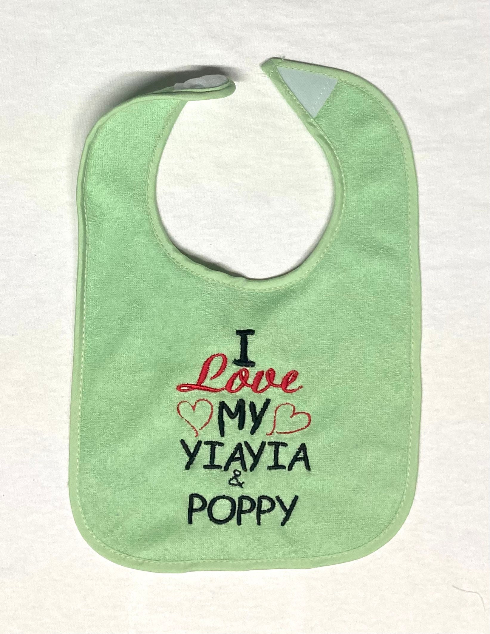 I Love My Yiayia & Poppy Besticktes Biib von BoutiqfullyYours