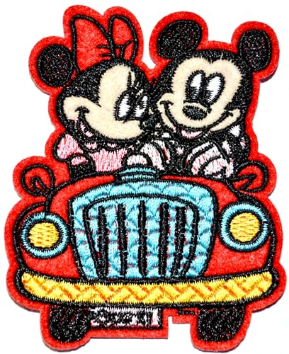 02: Mickey und Minnie Maus im Auto 8 x 7 cm von Boutique d'isacrea