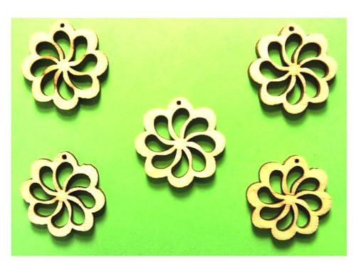 5 Stück Holzapplikationen: Blume 18 mm 5 Stück Holzapplikationen: Blume 18 mm von Boutique d'isacrea