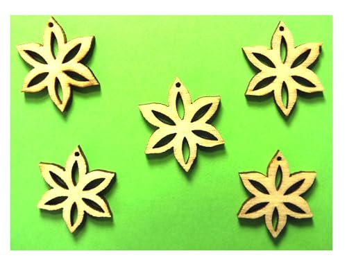 5 Stück Holzapplikationen: Blume 22 mm 5 Stück Holzapplikationen: Blume 22 mm von Boutique d'isacrea