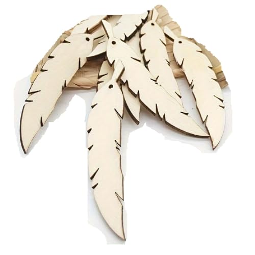 5 Stück Holzapplikationen: Feder 12 x 3 cm 5 Stück Holzapplikationen: Feder 12 x 3 cm von Boutique d'isacrea