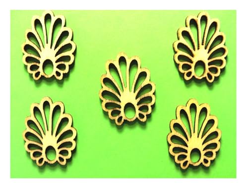 5 Stück Holzapplikationen: verschiedene 25 x 20 mm von Boutique d'isacrea