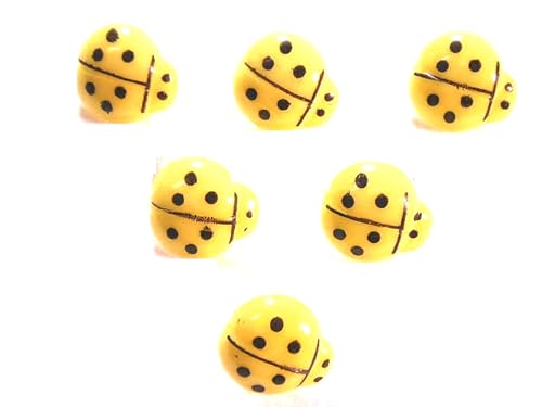 6 Acrylknöpfe: Marienkäfer, dunkelgelb, 14 x 13 mm 6 Acrylknöpfe: Marienkäfer, dunkelgelb, 14 x 13 mm von Boutique d'isacrea