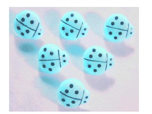 6 Acrylknöpfe: Marienkäfer, hellblau, 16 x 15 mm 6 Acrylknöpfe: Marienkäfer, hellblau, 16 x 15 mm von Boutique d'isacrea