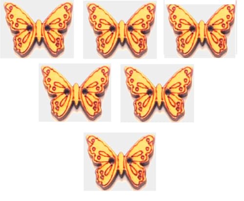 6 Holzknöpfe: Schmetterling, 23 x 17 mm von Boutique d'isacrea
