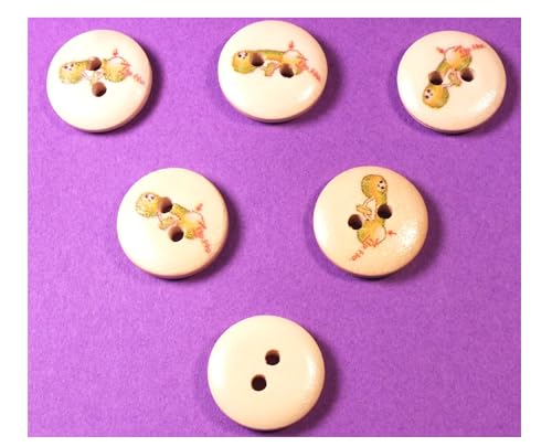 6 Holzknöpfe: rund, Kindermotiv, Spielzeug, Telefon, 15 mm (12) von Boutique d'isacrea