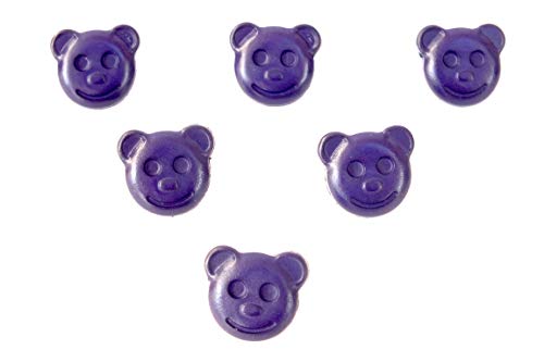 Boutique d'isacrea Knöpfe, Bär, Violett, 14 mm, 6 Stück von Boutique d'isacrea