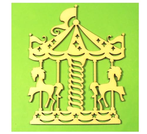 Holzapplikation: Karussell 10 x 8 cm von Boutique d'isacrea