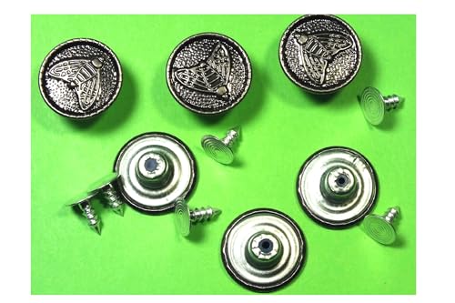 Metallknöpfe, 17 mm, rund, für Jeans (83), 6 Stück von Boutique d'isacrea