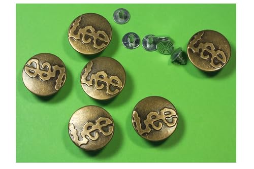 Metallknöpfe, 20 mm, rund, für Jeans (54), 6 Stück von Boutique d'isacrea